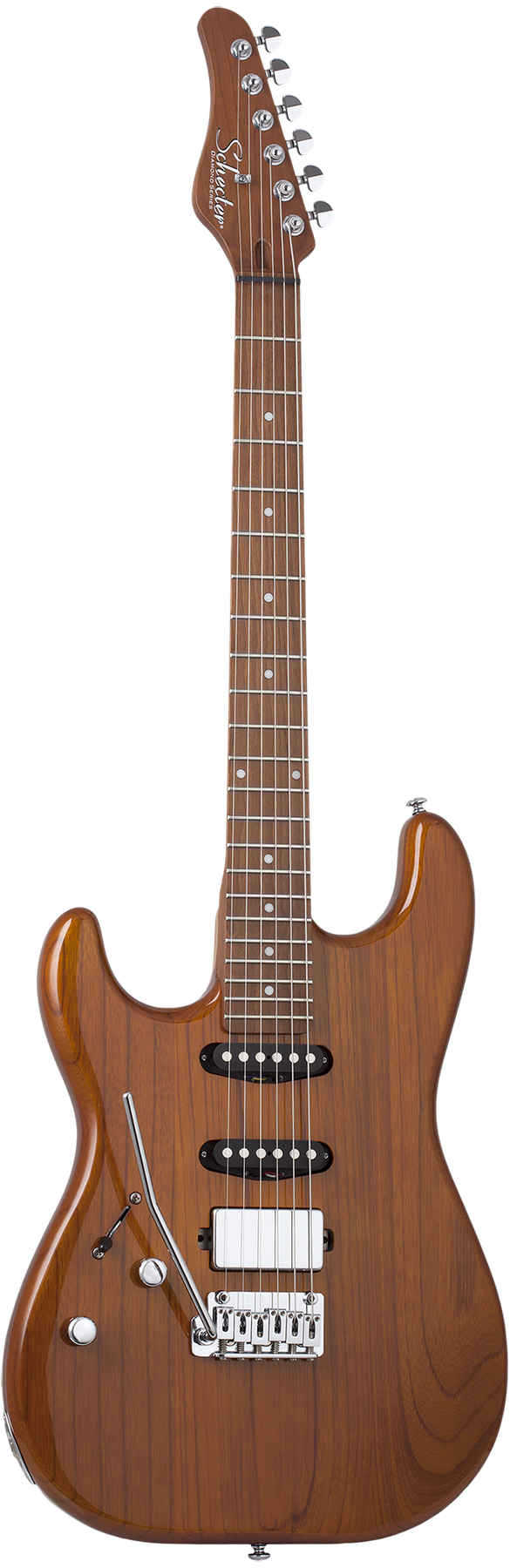Schecter Traditional Van Nuys left-handed electric guitar in Gloss Natural Ash