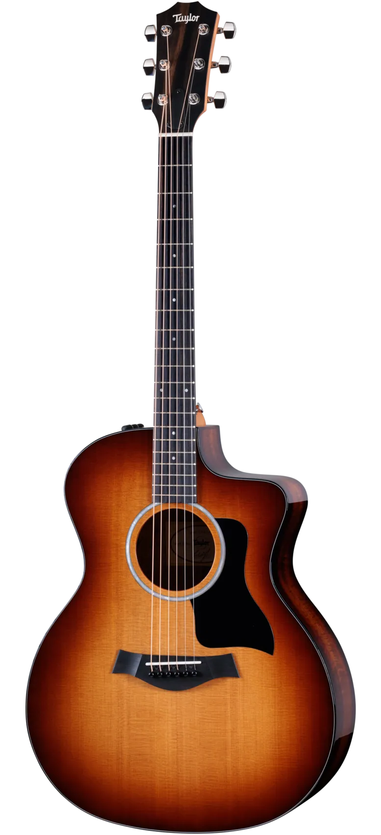 Taylor 214ce-K Plus left-handed acoustic guitar in Shaded Edgeburst