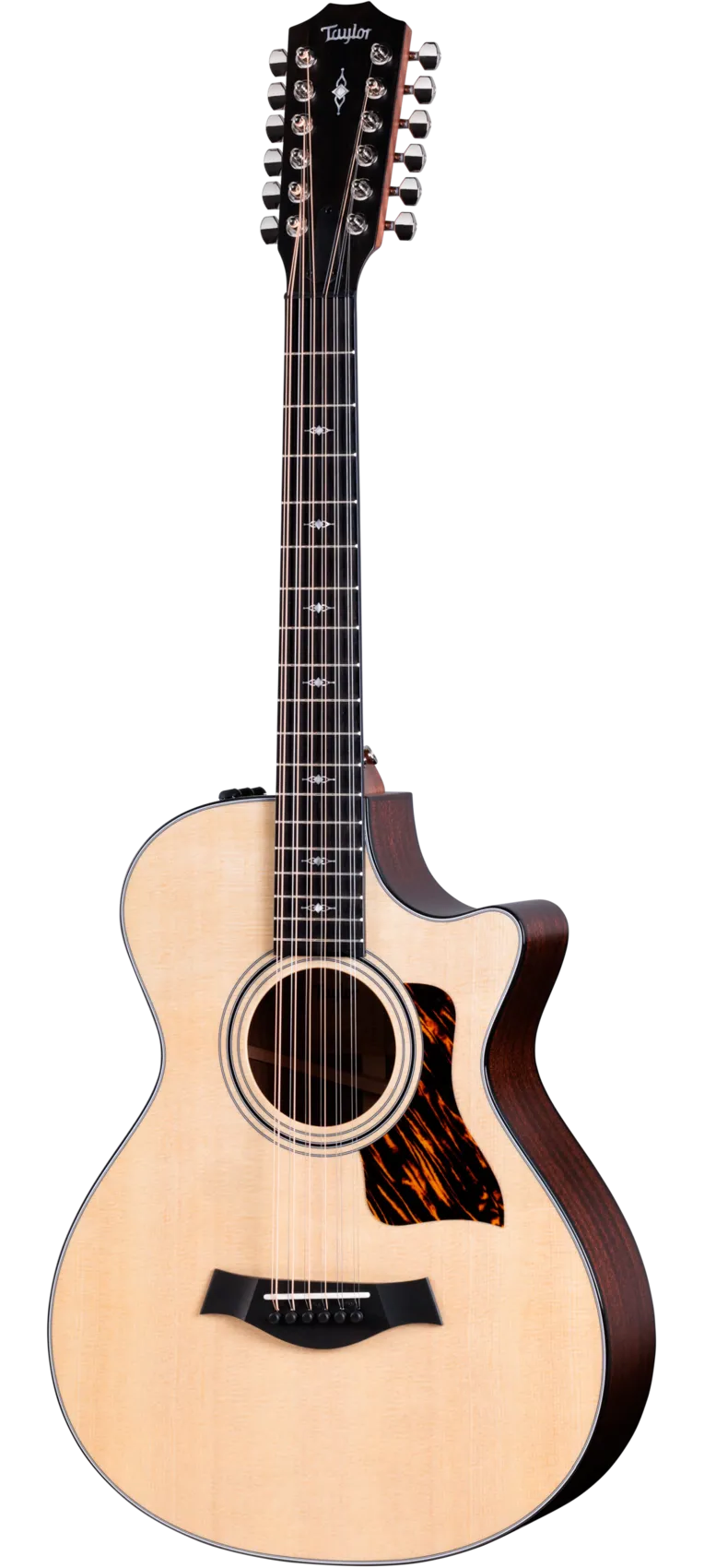 Taylor 352ce 12-Fret 12-String left-handed acoustic guitar in Natural