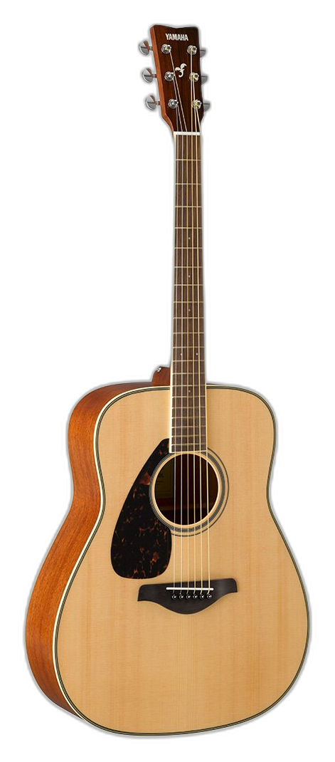 Yamaha FG820L left-handed acoustic guitar in Natural